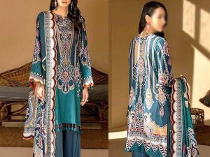 Digital Print Embroidered Lawn Dress Price in Pakistan