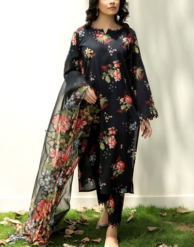 3-Piece Digital Print Airjet Lawn Dress with Digital Lawn Dupatta Price in Pakistan
