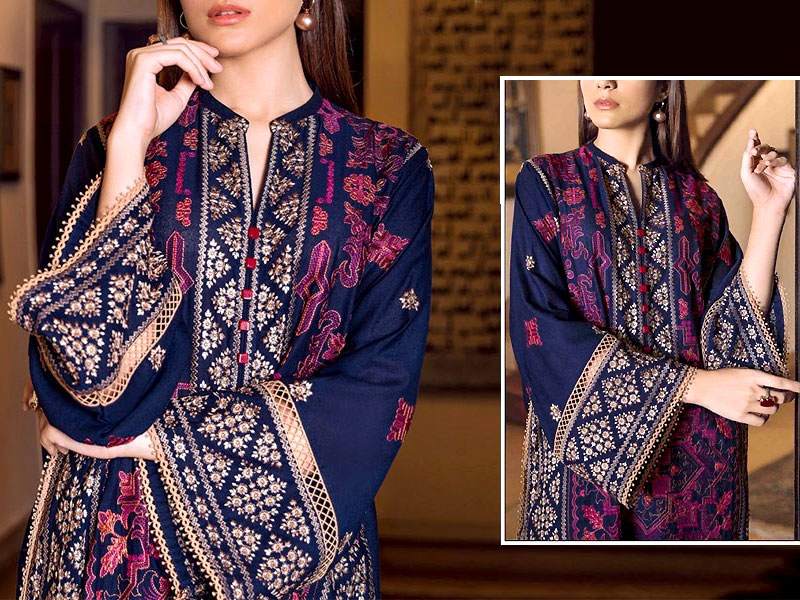 Adorable Full Front Embroidered 2-Piece Lawn Dress Price in Pakistan