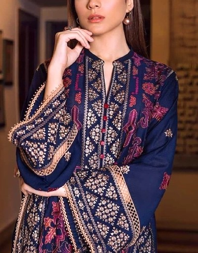 Adorable Full Front Embroidered 2-Piece Lawn Dress Price in Pakistan