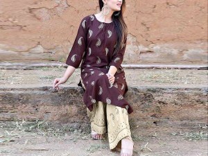 2-Pcs Embroidered Lawn Suit with Embroidered Trouser Price in Pakistan