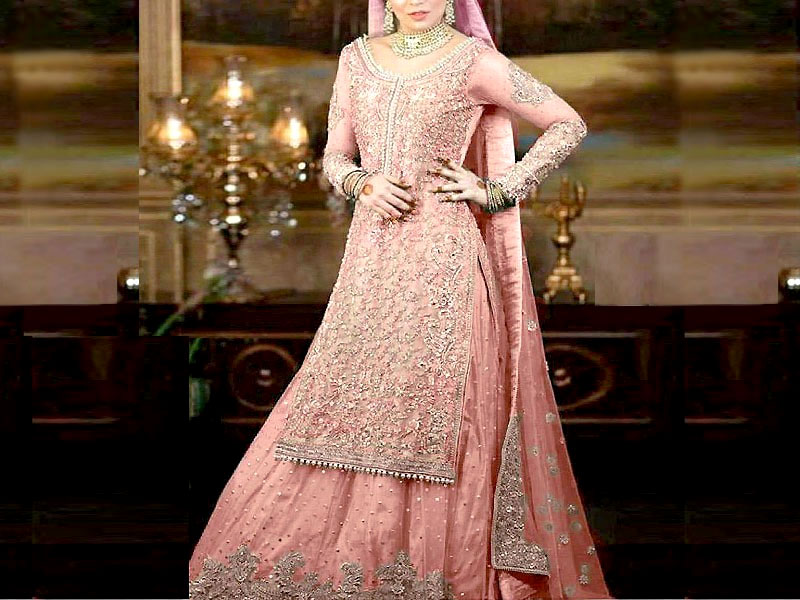 Handwork Heavy Embroidered Net Bridal Lehenga Dress 2022 Price in Pakistan