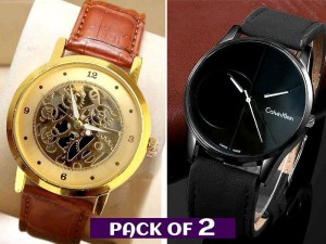 Pack of 2 Men's Fashion Watches Price in Pakistan