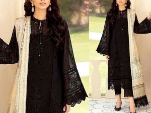 Embroidered Chiffon Party Wear Dress with Digital Print Silk Dupatta Price in Pakistan