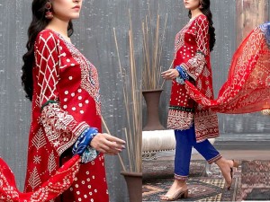 Digital Print Linen Dress 2021 with Printed Linen Dupatta Price in Pakistan