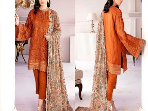 Heavy Embroidered Organza Party Wear Dress 2024 Price in Pakistan