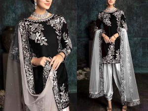 Fancy Embroidered Black Silk Party Wear Dress 2023 Price in Pakistan