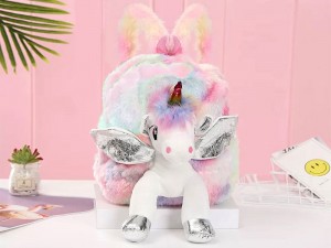 Soft & Fluffy Unicorn Plush Backpack for Girls Price in Pakistan