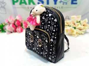 Teddy Bear Mini Backpack for Girls - Black Price in Pakistan