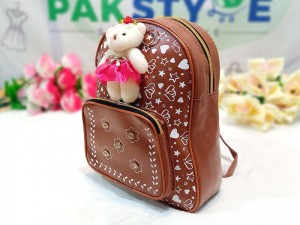 Teddy Bear Mini Backpack for Girls - Brown Price in Pakistan