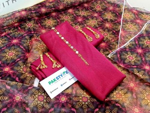 Banarsi Style Raw Silk Dress with Printed Organza Dupatta Price in Pakistan