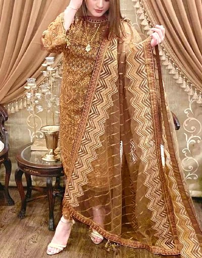 Heavy Embroidered Formal Chiffon Party Wear Dress 2024 Price in Pakistan