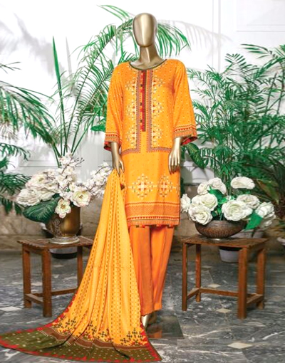 Digital Print Lawn Dress Sui Dhaga Collection 2022 with Bamber Chiffon Dupatta Price in Pakistan