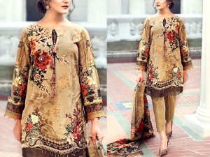 Adorable Embroidered Lawn Suit with Lawn Dupatta Price in Pakistan