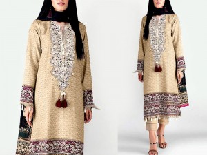 Elegant Embroidered Lawn Dress 2022 with Lawn Dupatta Price in Pakistan
