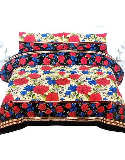 King Size Crystal Cotton Bed Sheet with 2 Pillow Covers Price in Pakistan