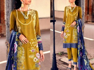 Trendy Embroidered Lawn Dress 2022 with Chiffon Dupatta Price in Pakistan