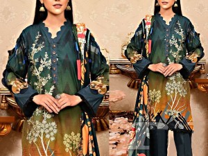 Trendy Embroidered Lawn Suit 2022 with Chiffon Dupatta