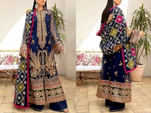 Handwork Heavy Embroidered Formal Net Wedding Dress 2022 Price in Pakistan
