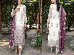 Heavy Embroidered Ombre Style Net Party Wear Dress Price in Pakistan