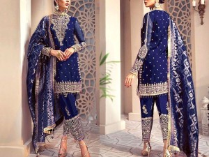 Embroidered Organza Dress with Banarsi Organza Jacquard Dupatta Price in Pakistan