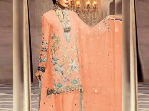 Handwork Heavy Embroidered Chiffon Party Wear Dress Price in Pakistan