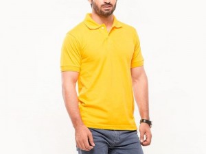Basic Polo Shirt for Men - Yellow Price in Pakistan