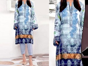 Embroidered EID Lawn Dress 2022 with Chiffon Dupatta Price in Pakistan