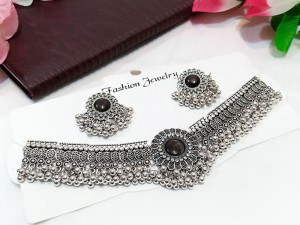 Antique Silver Choker Necklace with Earrings Price in Pakistan