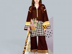 Embroidered Lawn Suit 2022 with Chiffon Dupatta