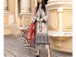 Embroidered Lawn Suit 2022 with Chiffon Dupatta