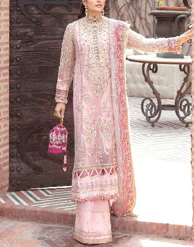 Handwork Heavy Embroidered Organza Wedding Dress 2022 Price in Pakistan