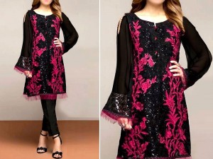 2-Piece Heavy Sequins Embroidered Linen Dress 2022 Price in Pakistan