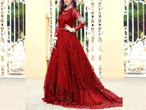 Handwork Heavy Embroidered Net Bridal Maxi Dress 2024 Price in Pakistan