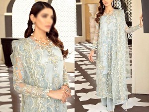 Luxury Handwork Heavy Embroidered Organza Wedding Dress 2024 Price in Pakistan