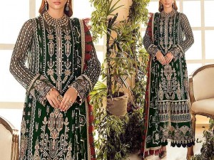 Luxury Heavy Embroidered Green Chiffon Wedding Dress 2022
