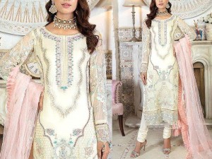 Handwork Heavy Embroidered Organza Formal Wedding Dress 2022 Price in Pakistan