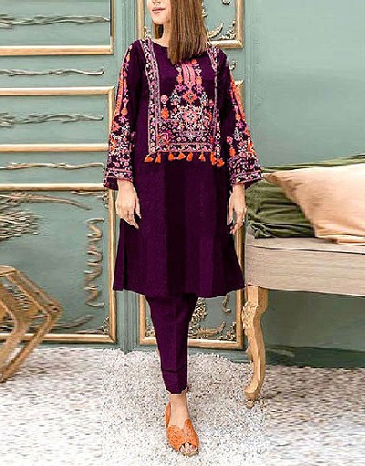 Readymade 2-Piece Embroidered Linen Dress Price in Pakistan