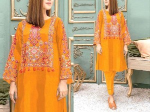 Readymade 2-Piece Embroidered Linen Dress Price in Pakistan