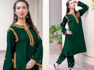 Readymade 2-Piece Embroidered Linen Dress 2022 Price in Pakistan