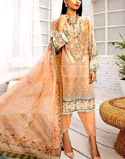 Embroidered Linen Dress 2022 with Wool Shawl Dupatta