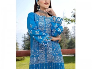 2-Piece Heavy Embroidered Linen Dress 2022 Price in Pakistan