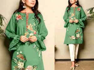 2-Piece Heavy Embroidered Linen Dress 2022