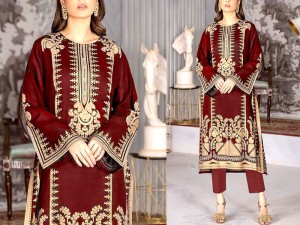 Embroidered Linen Suit 2022 with Linen Dupatta Price in Pakistan