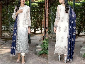 Heavy Embroidered Ombre Style Net Party Wear Dress Price in Pakistan