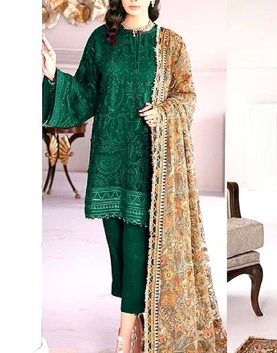 Heavy Embroidered Organza Party Wear Dress 2024 Price in Pakistan