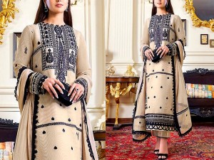 Traditional Style Embroidered Chiffon Party Wear Dress 2022