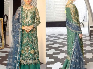 Luxurious Handwork & Heavy Embroidered Net Bridal Dress 2023 Price in Pakistan