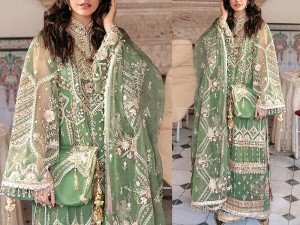 Luxurious Heavy Embroidered Organza Wedding Dress 2023 Price in Pakistan