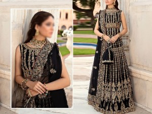 Luxurious Heavy Embroidered Net Bridal Maxi Dress 2023 Price in Pakistan
